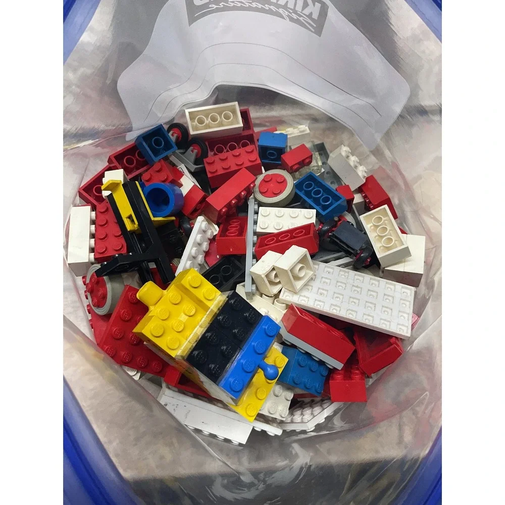 LEGO Bulk Mixed Lot 1lb 14.5oz Bricks Plates Wheels Legoland Vintage Pieces 1970